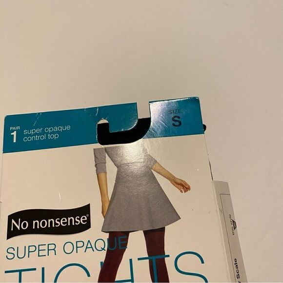 No Nonsense Super Opaque Tights control top -size small - Picture 2 of 6